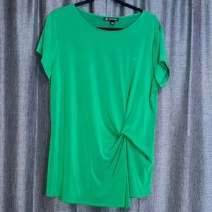 INC International Concepts Green Twist Front Blouse